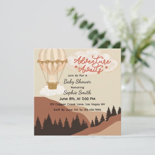 Oh Boy, Adventure wacht, Hete Luchtballon Plein Kaart (Staand voorkant)