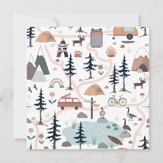 Oh Boy, Adventure wacht, Hete Luchtballon Plein Kaart (Achterkant)