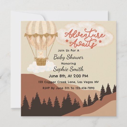 Oh Boy, Adventure wacht, Hete Luchtballon Plein Kaart (Voorkant)