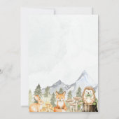  Oh Boy Adventure Woodland Animals Baby Shower Kaart (Achterkant)