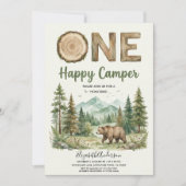 Oh Boy Adventure Woodland Bear Baby Shower Kaart (Voorkant)