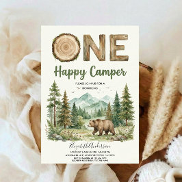 Oh Boy Adventure Woodland Bear Baby Shower Kaart
