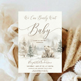 Oh Boy Adventure Woodland Bear Baby Shower Kaart