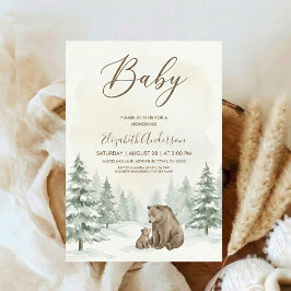 Oh Boy Adventure Woodland Bear Baby Shower Kaart