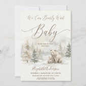 Oh Boy Adventure Woodland Bear Baby Shower Kaart (Voorkant)