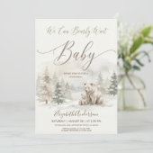 Oh Boy Adventure Woodland Bear Baby Shower Kaart (Staand voorkant)