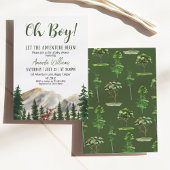 Oh Boy Adventure Woodland Deer Baby shower Kaart