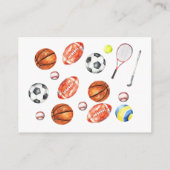 Oh Boy ALL STAR SPORT Baby Shower Books For Baby Informatiekaartje (Achterkant)