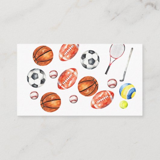 Oh Boy ALL STAR SPORT Baby Shower Diaper Raffle Informatiekaartje (Achterkant)