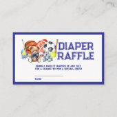Oh Boy ALL STAR SPORT Baby Shower Diaper Raffle Informatiekaartje (Voorkant)