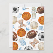 Oh Boy All Star Sport Baby Shower Kaart (Achterkant)