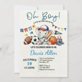 Oh Boy ALL STAR SPORT Baby Shower Kaart (Voorkant)
