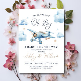 Oh boy! Avontuur wacht op Airplane Boy Baby shower