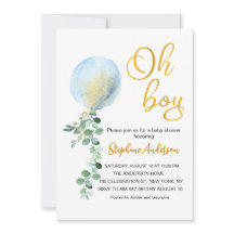 Oh Boy Baby Blauw Ballon Eucalyptus baby shower