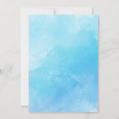 Oh Boy Baby Blauw Ballon Eucalyptus baby shower Kaart (Achterkant)