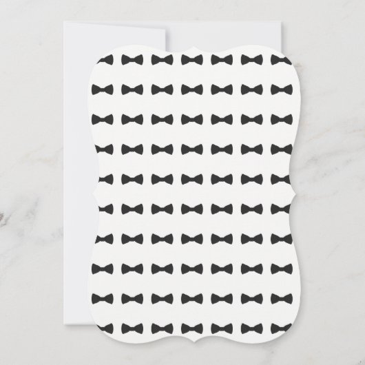 Oh Boy Baby Bowtie Douche Uitnodiging (Achterkant)