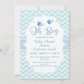 Oh boy Baby boy baby shower Kaart (Voorkant)