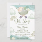Oh boy Baby boy baby shower Kaart (Voorkant)