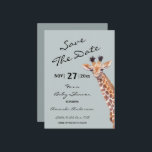 Oh Boy Baby Giraffe Baby Shower  Save The Date<br><div class="desc">Cute little baby giraffe "Oh Boy" baby shower invitation.</div>
