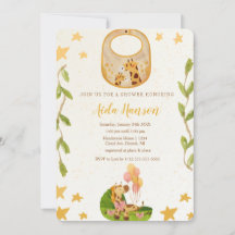 Oh Boy Baby Giraffe Baby shower Uitnodiging