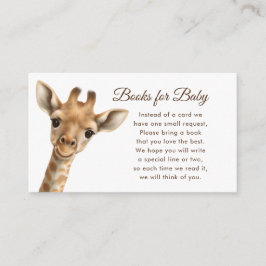 Oh Boy Baby Giraffe Boeken voor Baby Baby shower Informatiekaartje
