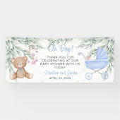 Oh Boy Baby Shower Achtergrond Banner (Horizontaal)
