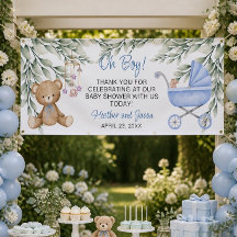 Oh Boy Baby Shower Achtergrond Banner