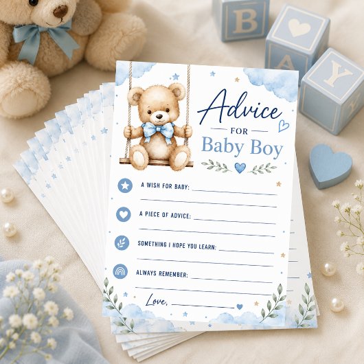 Oh Boy Baby Shower Advieskaart