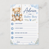 Oh Boy Baby Shower Advieskaart (Voorkant)