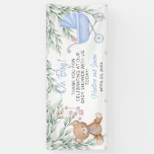 Oh Boy Baby shower Backdrop Banner (Verticaal)