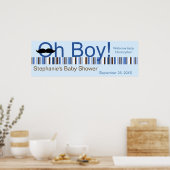 Oh Boy Baby shower Banner Poster (Keuken)