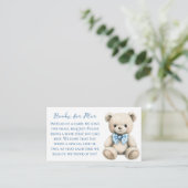 Oh Boy Baby Shower Boek Verzoekkaart Informatiekaartje (Staand voorkant)