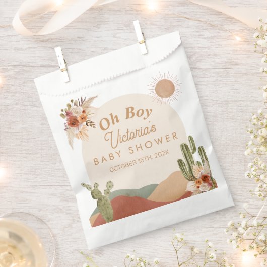 Oh Boy Baby shower Cactus | Boho Zuidwestelijke Wo Bedankzakje (Geknipt)