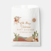 Oh Boy Baby shower Cactus | Boho Zuidwestelijke Wo Bedankzakje (Voorkant)