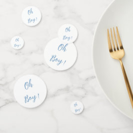 Oh boy baby shower eenvoudige blauwe confetti