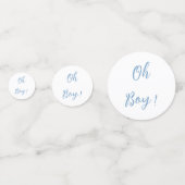Oh boy baby shower eenvoudige blauwe confetti (Achterkanten)