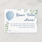 Oh Boy Baby Shower | Enclosure Card Informatiekaartje (Voorkant)