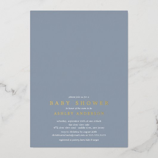 Oh Boy Baby shower Folie Uitnodiging (Voorkant)