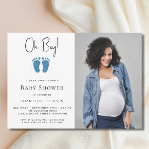 Oh Boy Baby shower Foto Kaart