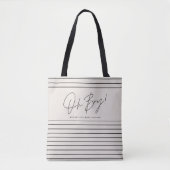Oh boy Baby shower geometrische crème elegant Tote Bag (Voorkant)