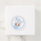 Oh Boy Baby shower | Heet cacaobomb Bedankjes Labels (In situ)