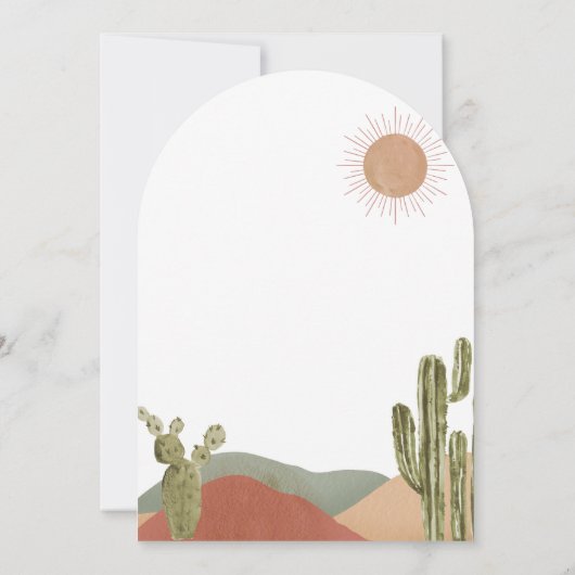 Oh Boy Baby shower in het zuidwesten van de Boho-w Kaart (Achterkant)