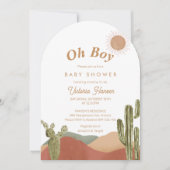 Oh Boy Baby shower in het zuidwesten van de Boho-w Kaart (Voorkant)