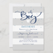 Oh Boy Baby Shower Invitation Kaart (Voorkant)