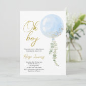 Oh Boy Baby shower Kaart (Staand voorkant)