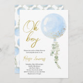 Oh Boy Baby shower Kaart (Voorkant / Achterkant)