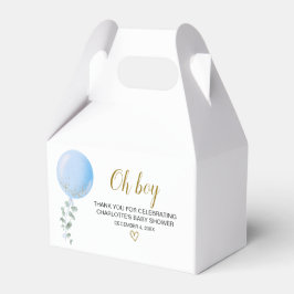 Oh Boy Baby shower met Balloons Favor Box Bedankdoosjes