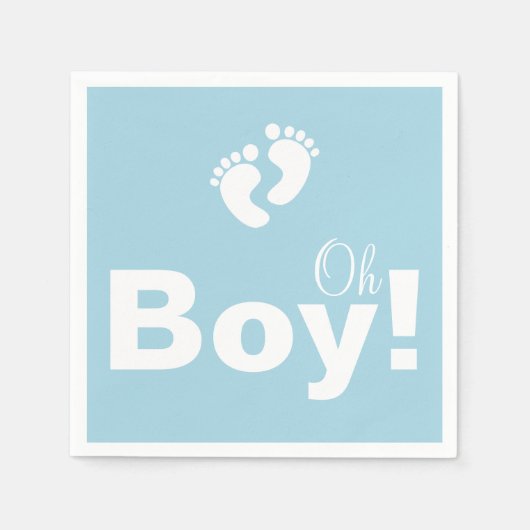 Oh Boy Baby shower Papier servet Set (Voorkant)