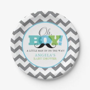Oh Boy Baby Shower Papieren Borden Bordje