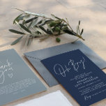 oh Boy baby shower script navy baby blauw elegant Kaart<br><div class="desc">Boy baby shower script modern baby navy blauw elegant feestuitnodigingsontwerp. Ideaal genderneutraal ontwerp. Modern grafisch geometrisch boog backer ontwerp.</div>